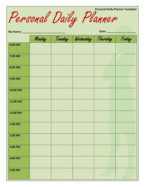 Daily Planner Printable Blank