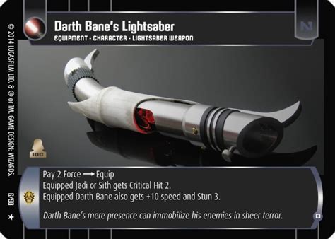 Darth Bane S Lightsaber B Card Star Wars Trading Card Game