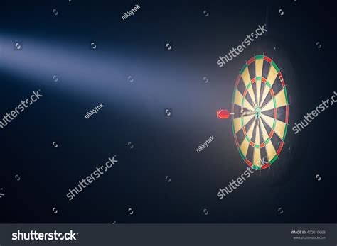 Darts Board Illuminated Spotlight Stock Photo 400019668 Shutterstock