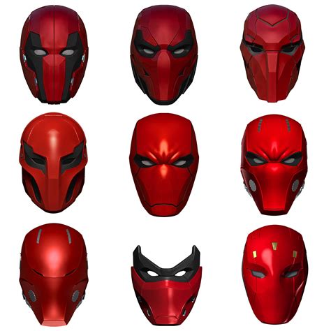 Dc Red Hood Collection 9 Helmets Masks Stl 3D Print Files Etsy