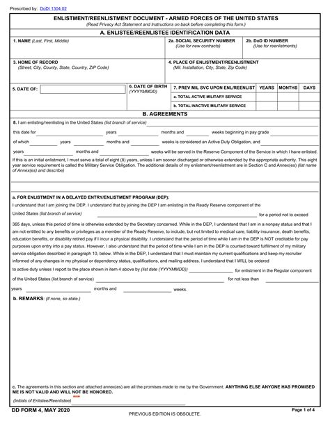 Dd Form 4 2023 2024 Fill And Download With Pdf Guru