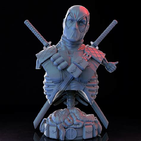 Deadpool Bust 3D Model Ready To Print Stl