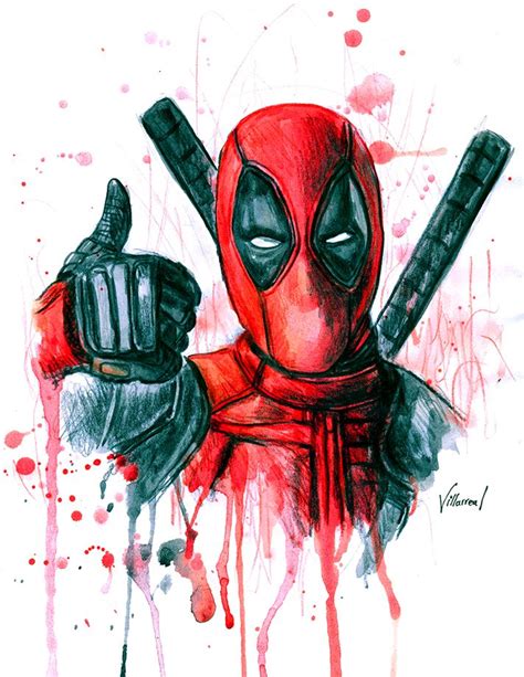 Deadpool Fanart By Villarreal7 Deadpool Artwork Marvel Drawings