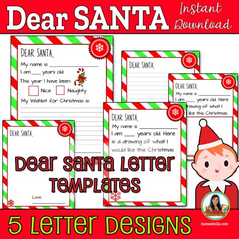 Dear Santa Letter Template Christmas Wishlist Letter Made By Teachers