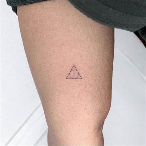 Deathly Hallows Minimalist Tattoo