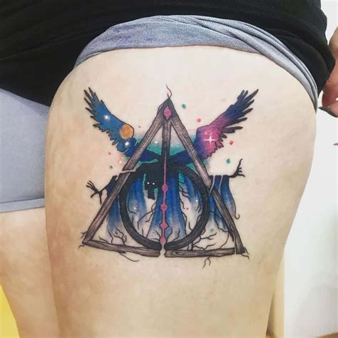 Deathly Hallows Tattoo Male