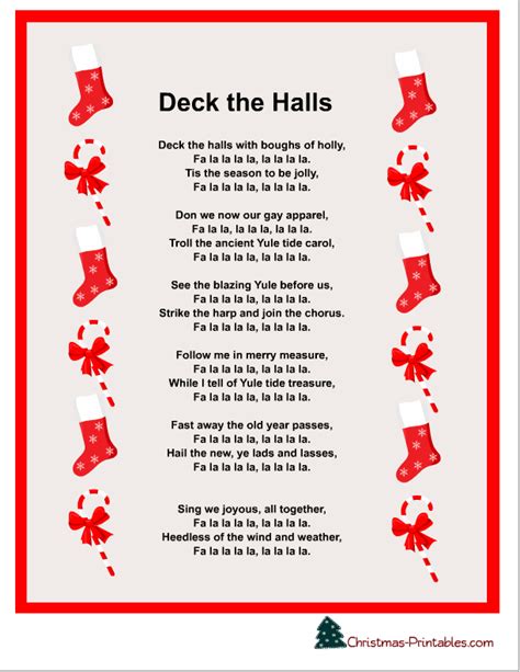 Deck The Halls With Lyrics Classic Christmas Carol Songs Best