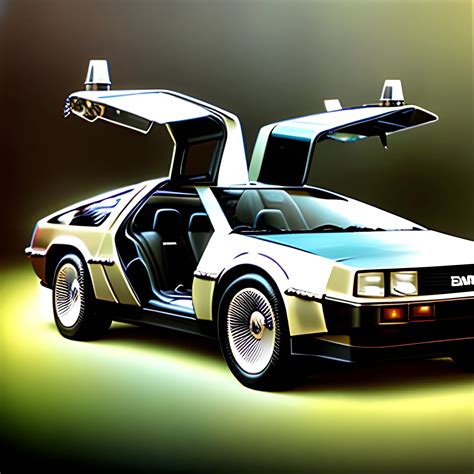 Delorean Time Machine Trippy Arthub Ai