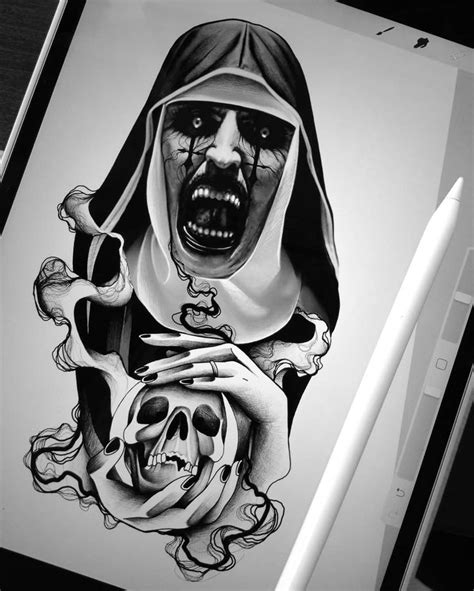 Evil Nun Tattoo Designs That Exude Dark Mysticism