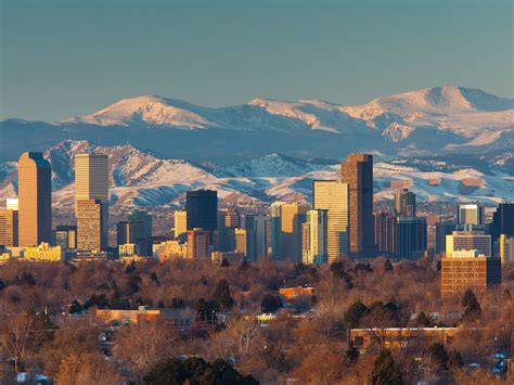 Denver Colorado Denver Skyline Denver Colorado Mountains Colorado