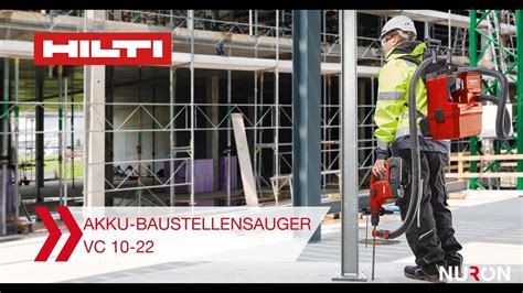 Der Hilti Nuron Akku Baustellensauger Vc 10 22 Vorteile Youtube