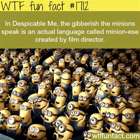 Despicable Me Minions Language Facts Wtf Fun Fun Movie Facts