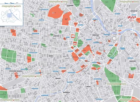 Detailed Street Names Neighbourhood Districtss Vienna Top Tourist