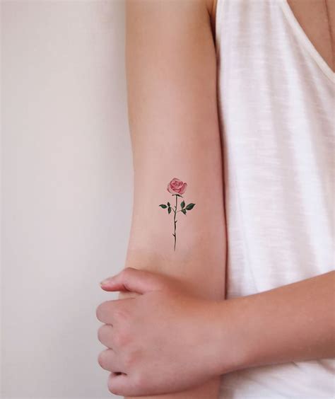 Details 79 Small Pink Rose Tattoo Latest In Cdgdbentre