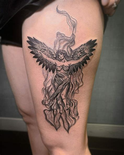 Details More Than 61 Angel Tattoo On Thigh Best In Coedo Com Vn