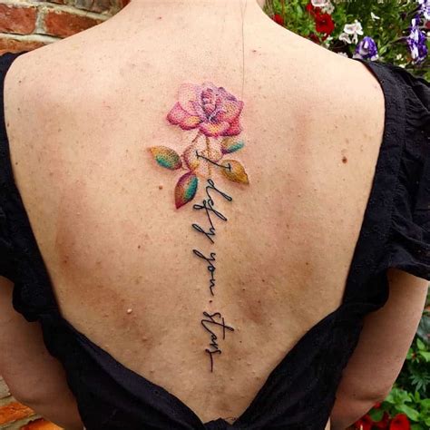 Details More Than 80 Flower Spine Tattoo In Coedo Com Vn