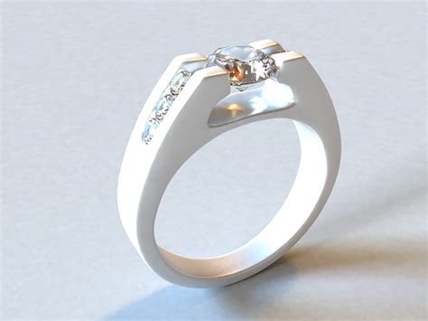 Diamond Ring 3D Model 3Ds Max Object Files Free Download Cadnav