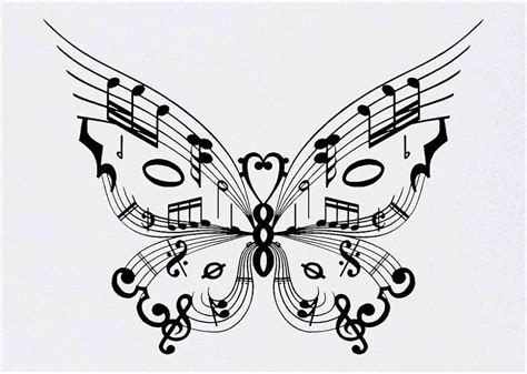 Discover 64 Butterfly Music Note Tattoo Latest In Cdgdbentre