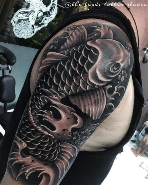 Discover 76 Black And Grey Koi Tattoo Super Hot In Cdgdbentre