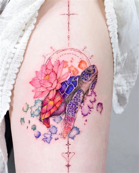 Discover More Than 74 Watercolor Turtle Tattoo In Cdgdbentre