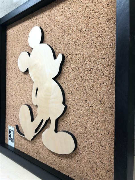 Disney Inspired Pin Display Shadowbox Minnie Mouse Corkboard Cork