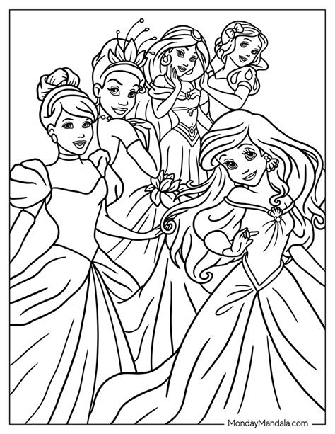 Disney Princesses - Coloring Pages For Kids | 100% Free Print Or Download