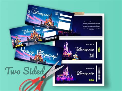 Disneyland Ticket Printable Editable In Canva Ticket To Disneyland