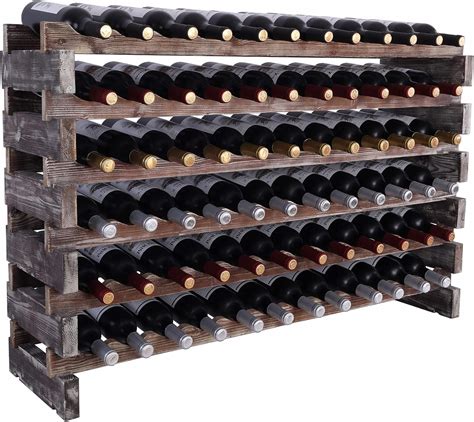 Displaygifts Stackable Modular Wine Rack Storage 72 Bottles Wine Rack