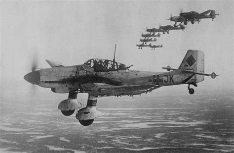 Dive Bombers Junkers Ju 87 Stuka On Mission At The Kandalakscha