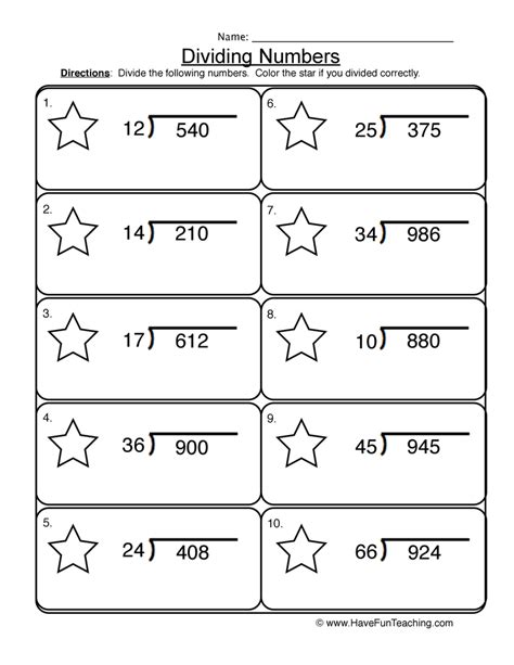 Dividing 2 Into 3 Digit Worksheet By Teach Simple