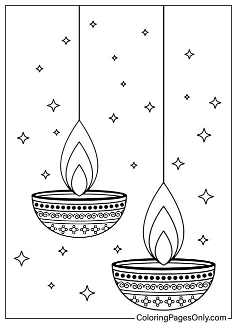 Diwali Coloring Pages Printable for Kids Free Download