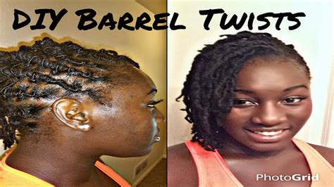 Diy Barrel Twist On Short Medium Locs Youtube