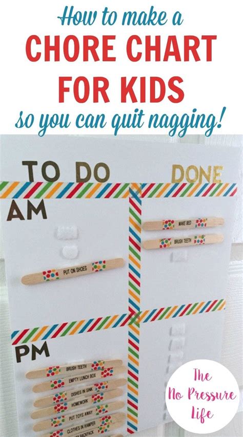 Diy Chore Chart How To Make One For Kids So You Can Quit Nagging