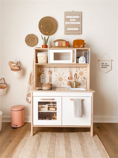 Diy Ikea Duktig Play Kitchen Boho Makeover Coffee With Summer