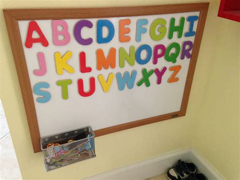 Diy Magnetic Alphabet Board For Your Toddler Dad The Mom