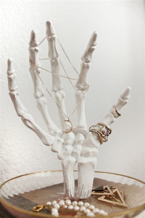 Diy Skeleton Hand Jewelry Holder She S Brave Diy Skeleton Diy