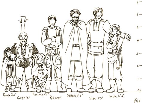 Dnd Current Party Height Chart By Rachelillustrates On Deviantart