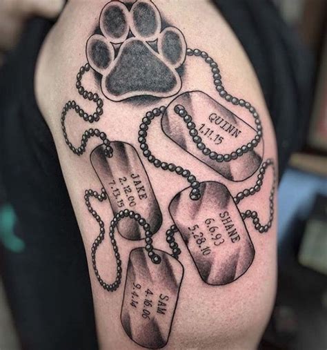 Dog Memorial Tattoo For Guys