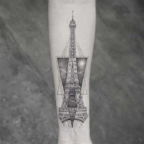 Dotwork Eiffel Tower Tattoo Tatuaje De Paris Tatuajes Al Azar Y Tatuajes De Buen Gusto