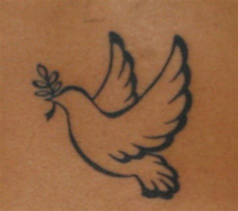 Dove Holding Olive Branch Tattoo