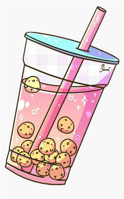 Download Foodie Bubbletea Tea Pastelcolors Girly Drinkstickers Aesthetic Bubble Tea