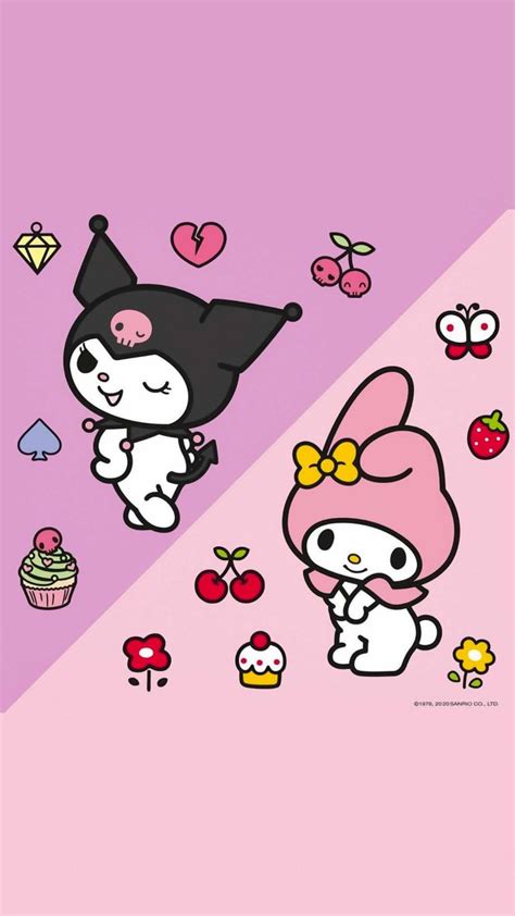 Download Kuromi And Melody The Sanrio Duo Wallpaper Wallpapers Com