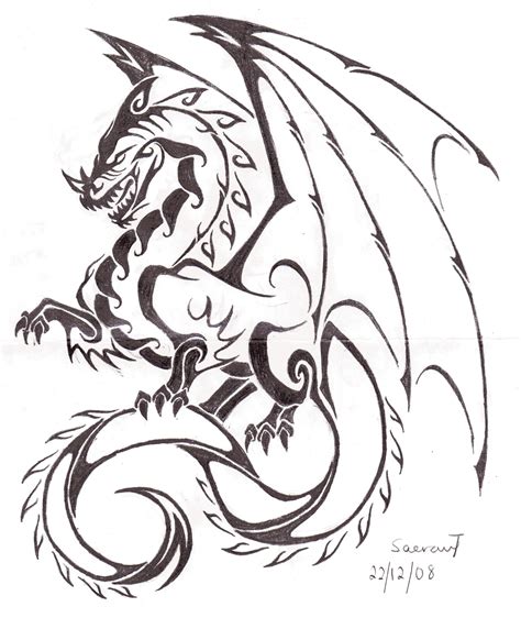 Dragon Outline Drawing At Getdrawings Free Download