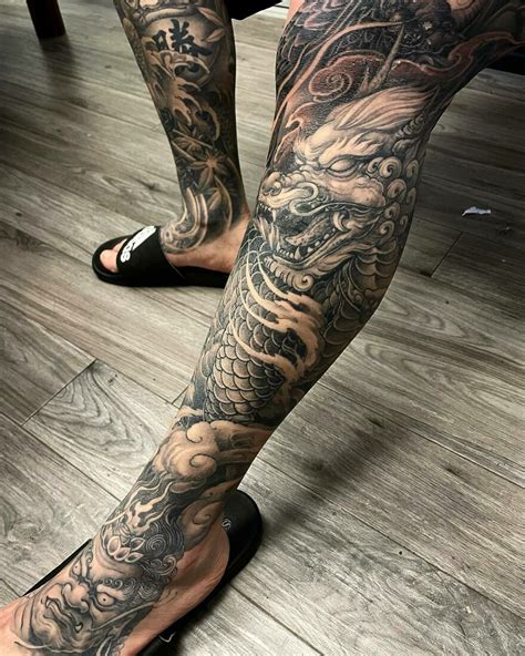 Dragon Tattoo on Leg Design Ideas and Inspiration