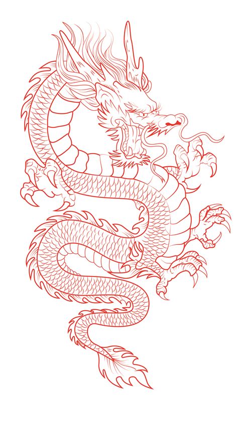 Dragon Tattoo Outline Dragon Tattoo Stencil Dragon Tattoo Drawing