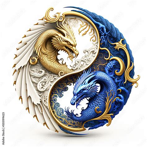 Dragon with Yin Yang: Harmony in Ancient Mythology