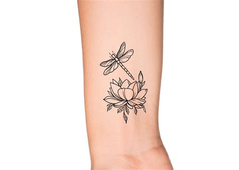 Dragonfly And Lotus Tattoo Design Dragonfly Tattoo Lotus Flower Tattoo