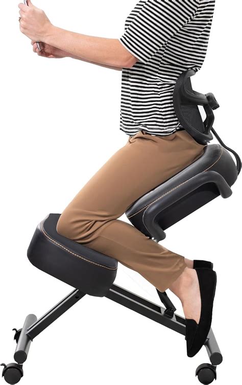 Dragonn By Vivo Ergonomic Kneeling Chair With Back Support For Home