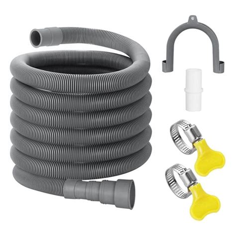 Drain Hose Extension Set Universal Washing Machine Hose 10Ft Include Bracket Hose Connector And