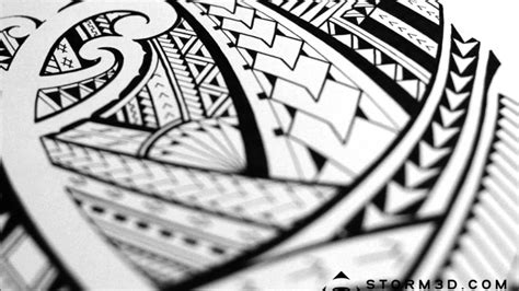 Drawing A Samoan Tribal Tattoo Design Time Lapse Youtube